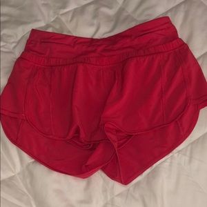 Hot Pink Ruffled LuluLemon Shorts